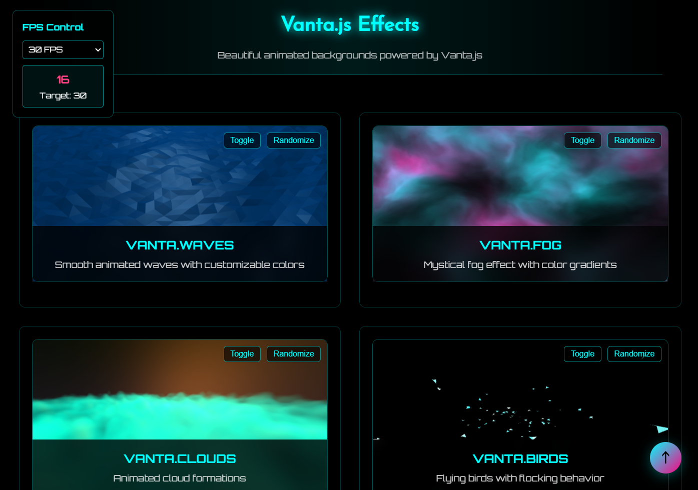 Vanta.js Effects