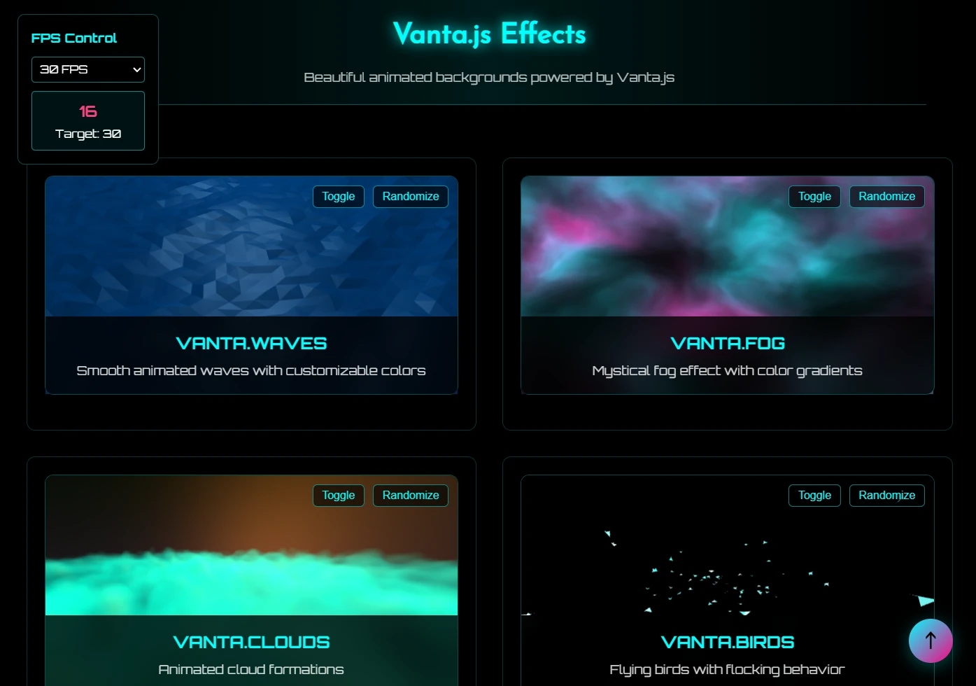 Vanta.js Effects