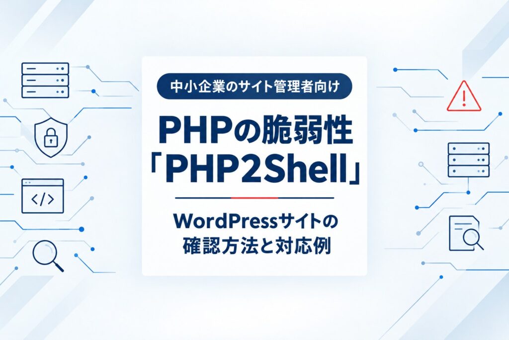 PHPの脆弱性「PHP2Shell」WordPressサイトの確認方法と対応例